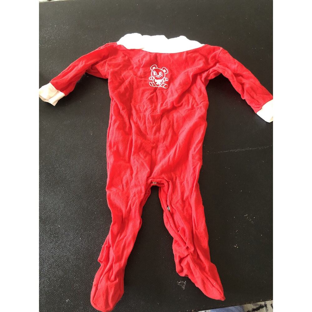 Vintage Sleeper Footie Stretchy Size 22 to 29 LBS Red Pata Cake Brand T1